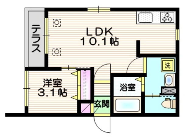 蕨市塚越のマンションの間取り