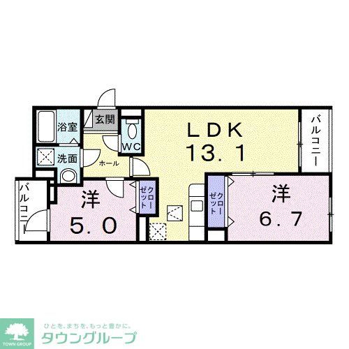 葛飾区新宿のアパートの間取り