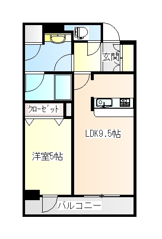 仙台市青葉区一番町のマンションの間取り