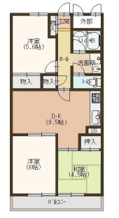 ユニハイツ朝霧の間取り