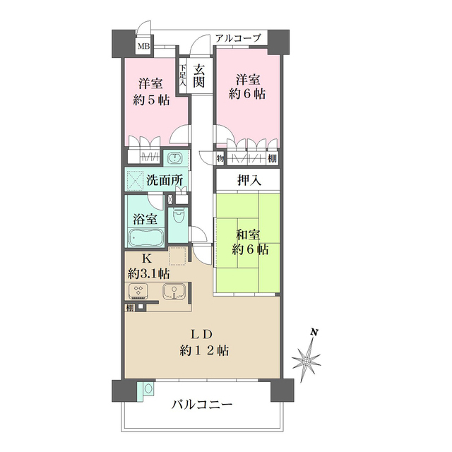 住吉公園アーバンライフの間取り