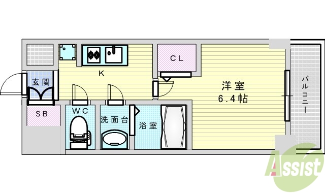 プレサンス新大阪ジェイズの間取り