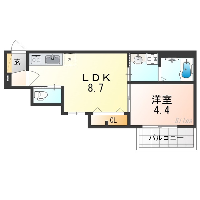 堺市堺区香ヶ丘町のアパートの間取り