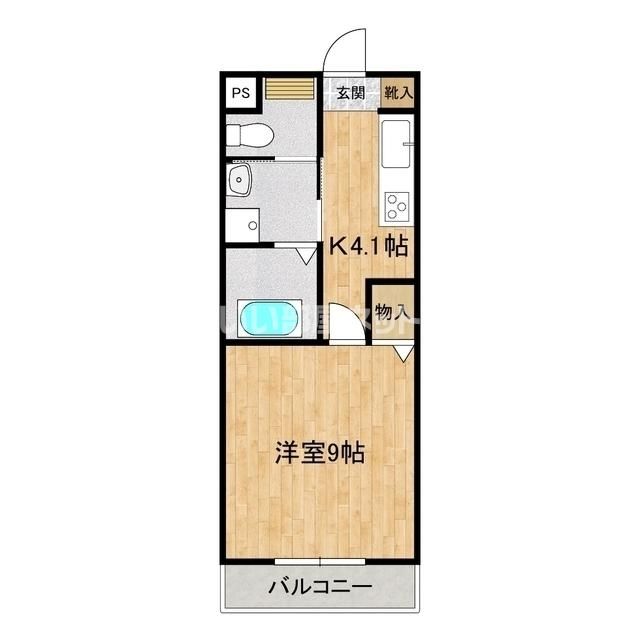 笠間市仁古田のアパートの間取り