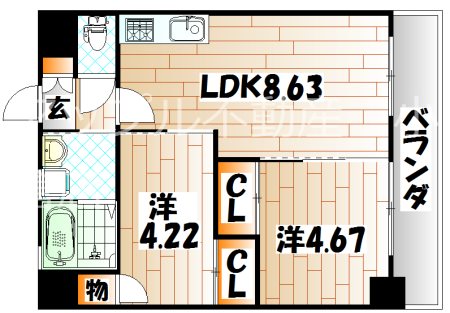 ウィングス砂津の間取り