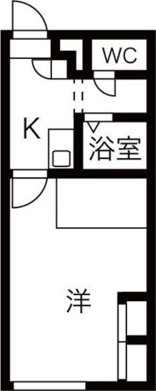 札幌市白石区北郷一条のアパートの間取り