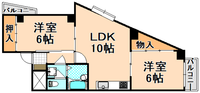 リーベックスイタミの間取り