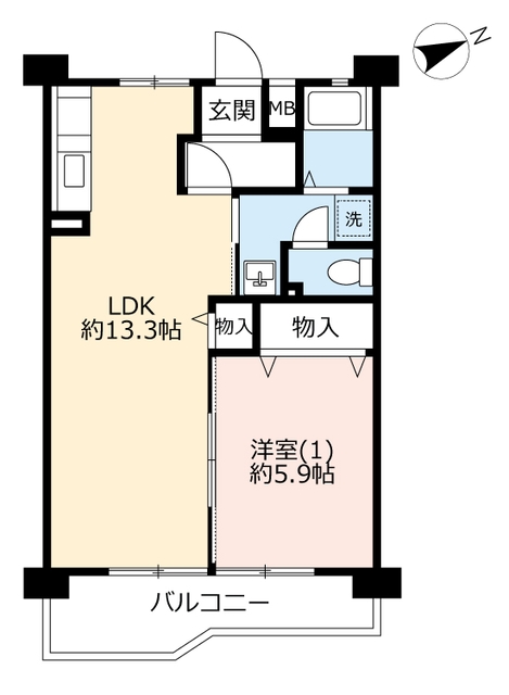 ＵＲ車返の間取り