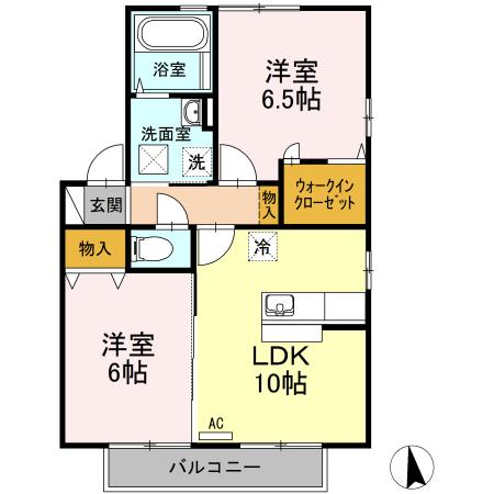 アベニュー中山　Ａ棟の間取り