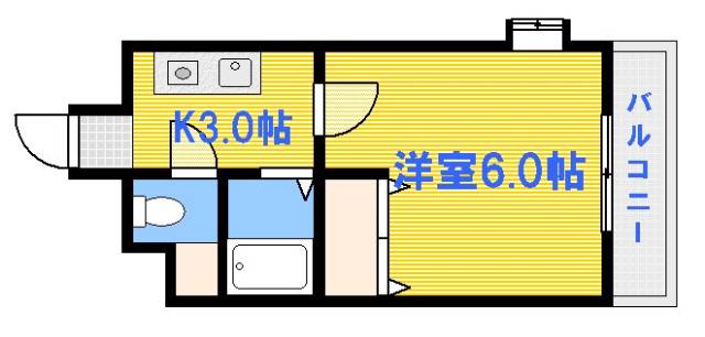 【広島市中区広瀬町のマンションの間取り】