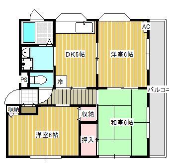 川岡アパートの間取り