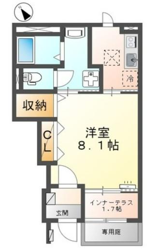 【守山市勝部2丁目賃貸アパートの間取り】