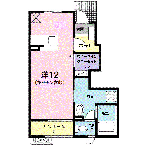 アン　ディマンシェ　Ｃの間取り