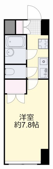 岡山市北区中山下のマンションの間取り