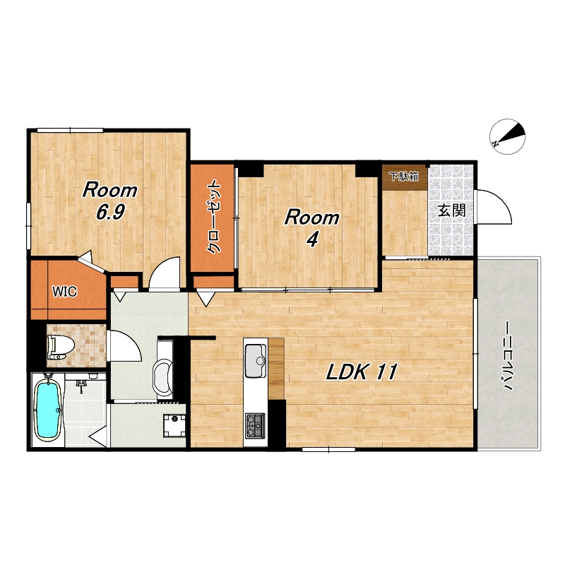 シャルモント勝竜寺の間取り