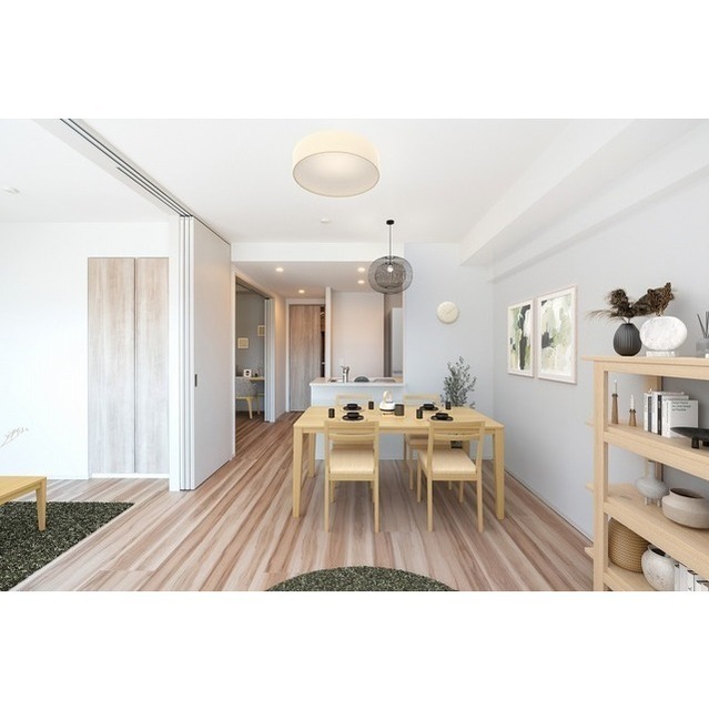 居室・リビング　家具・調度品等は　ＣＧ　加工です。実際の賃貸住居　には含まれ