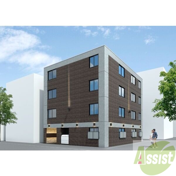 建物外観　外観予想パース　札幌市豊平区平岸「ラフィーネ平岸III」