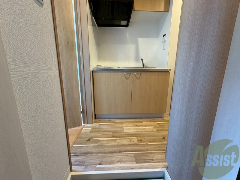 玄関　こちらは玄関になります。照明設備もございます。