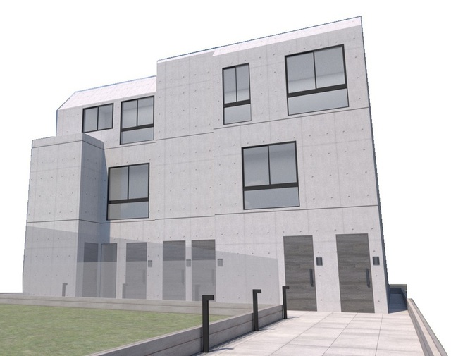 建物外観　※完成予想図（図面を基に描き起こしたもので、実際とは多少異な