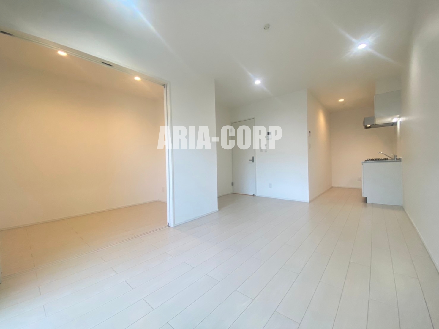 居室・リビング　白を基調としたお洒落なお部屋！奥行きたっぷりの空間です♪