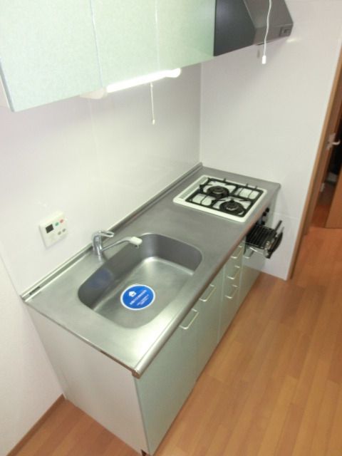 キッチン　２口システムキッチン　グリル付き