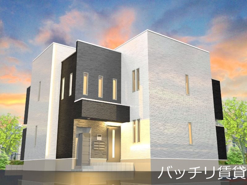 建物外観　建築中のため、外観パース使用
