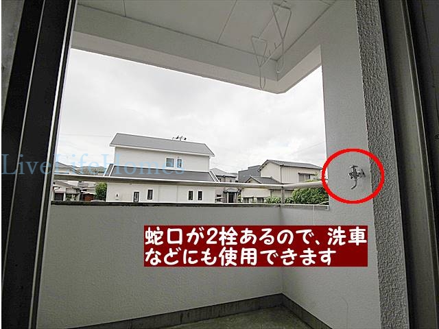 その他設備　１階かぎり、洗車に使用できる水栓がベランダにあります