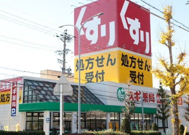 ドラックストア　スギ薬局八熊店（ドラッグストア）まで755m
