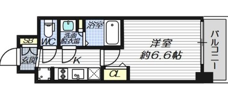 地下鉄谷町線 都島駅 徒歩4分 15階建 築5年の間取り写真