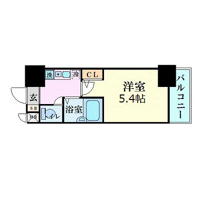 エスリード梅田東の間取り写真