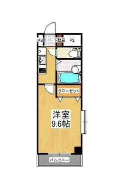 地下鉄東山線 池下駅 徒歩12分 5階建 築24年の間取り写真