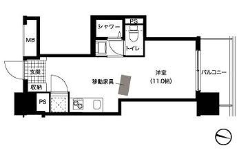 レジディア西新の間取り写真