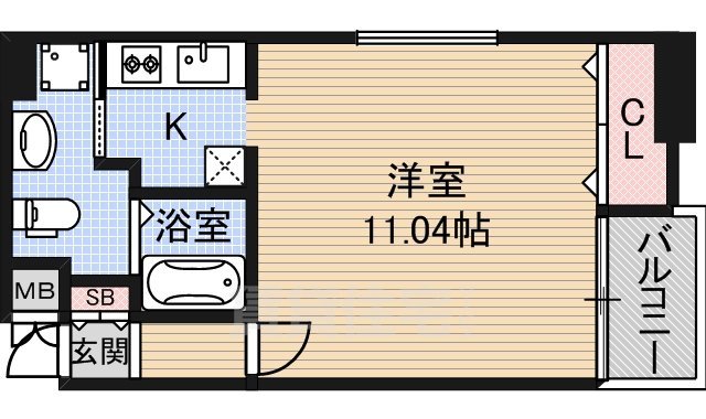 南海本線 堺駅 徒歩4分 12階建 築21年の間取り写真