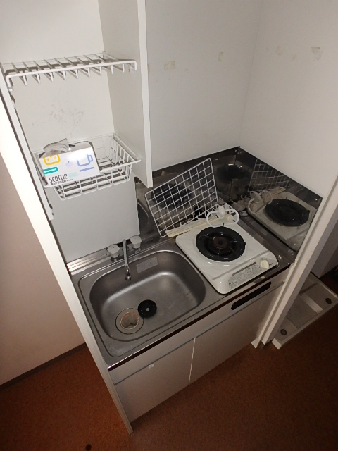 キッチン　１口ガスコンロのシステムキッチンです。