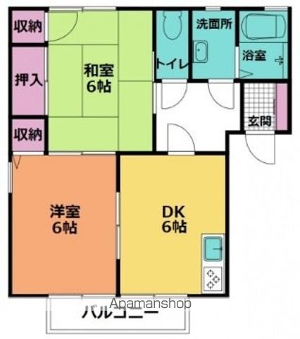 広島電鉄江波線 舟入南駅 徒歩14分 2階建 築31年の間取り写真