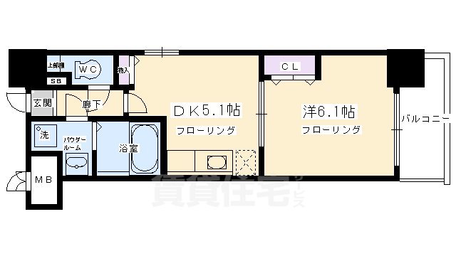 レジデンス西京極の間取り写真