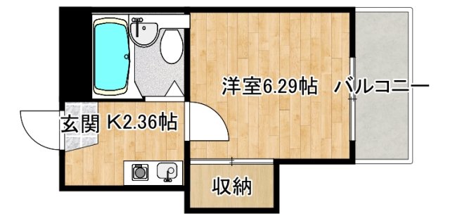 京阪本線 香里園駅 徒歩10分 3階建 築36年の間取り写真