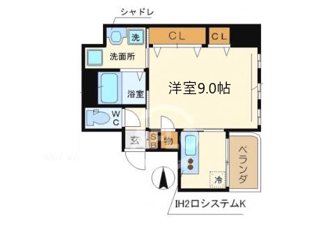 ParkHills北堀江lamodaの間取り写真