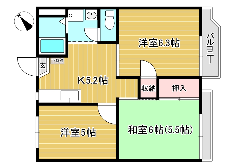 グランメール南海の間取り