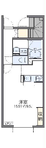 レオネクストポレポレ　ワンの間取り