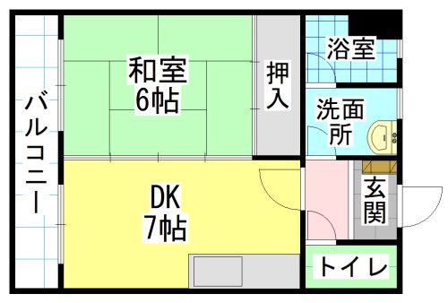 北九州市小倉北区宇佐町のマンションの間取り