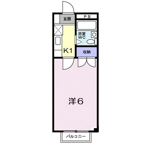 岡山市北区宿本町のアパートの間取り