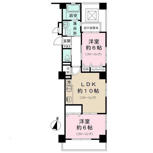 東京メトロ日比谷線 小伝馬町駅 徒歩4分 8階建 築28年の間取り写真
