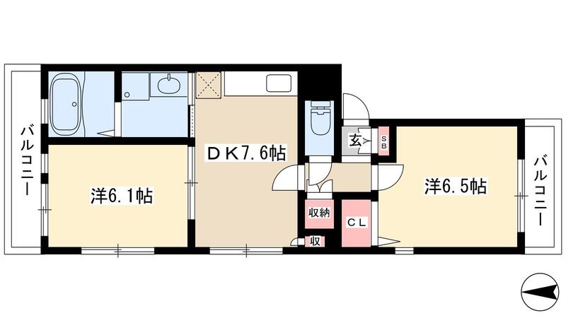 ドリームハイツ南堀越の間取り