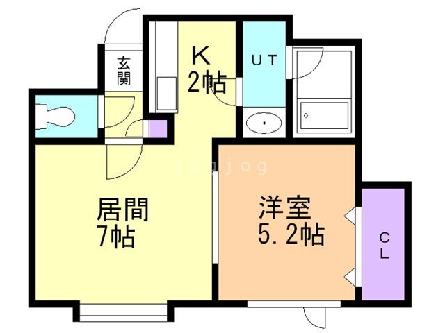 札幌市厚別区厚別西四条のアパートの間取り