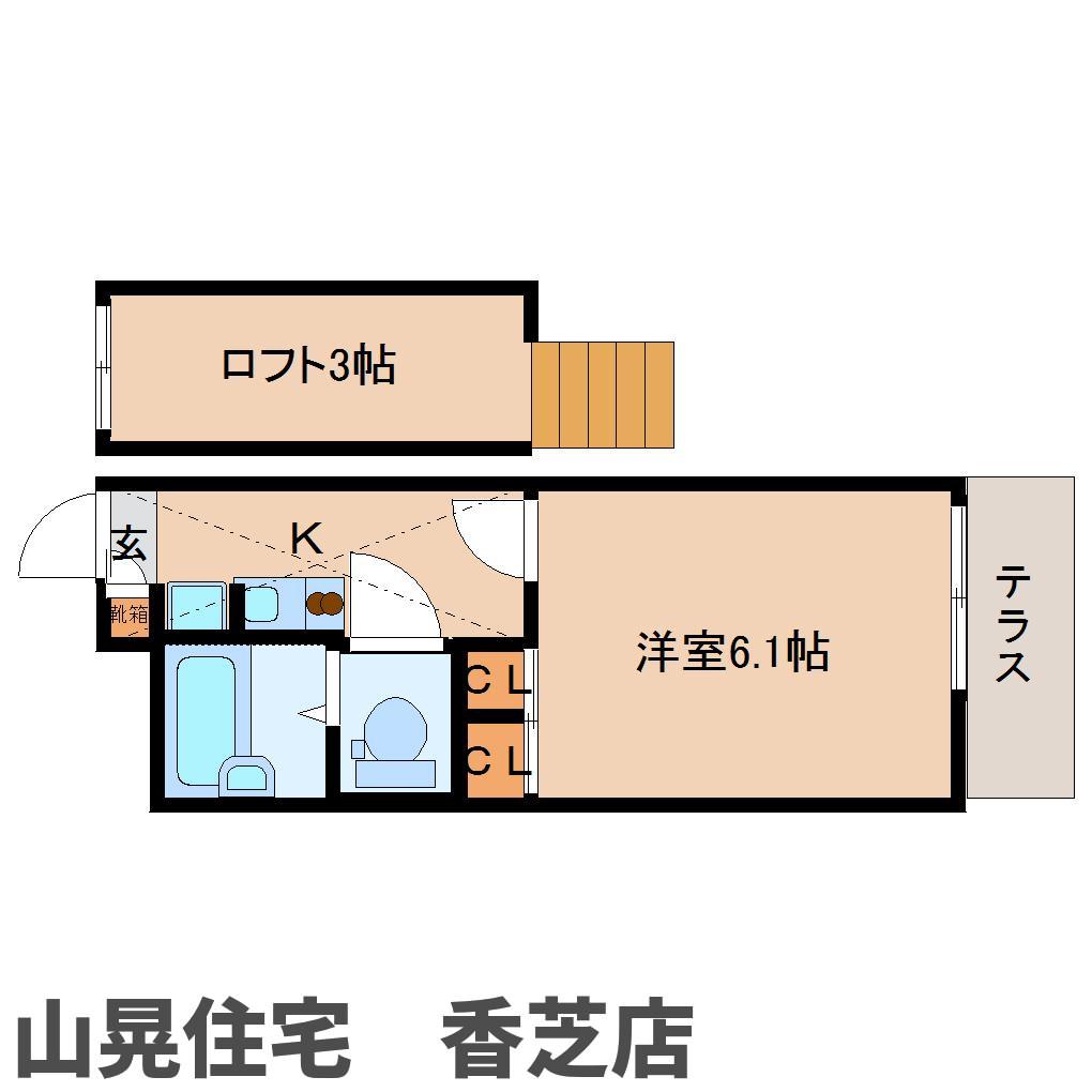奈良県香芝市五位堂１（アパート）の賃貸物件の間取り