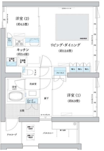 ガーデニエール砧WESTの間取り