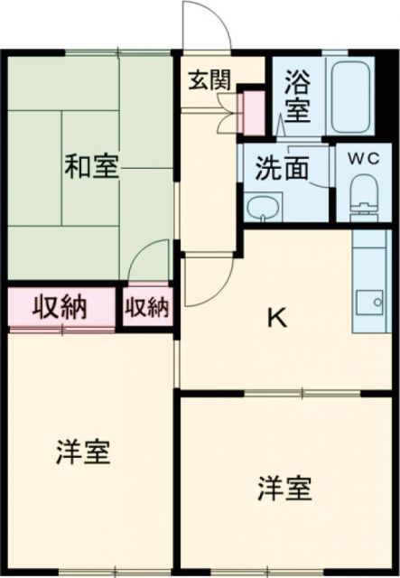 高砂市曽根町のアパートの間取り