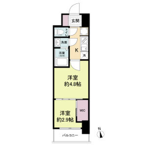 ＪＲ関西本線 ＪＲ難波駅 徒歩3分 15階建 築3年の間取り写真