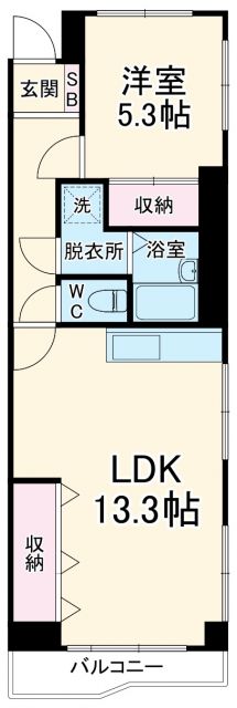 大和市中央のマンションの間取り